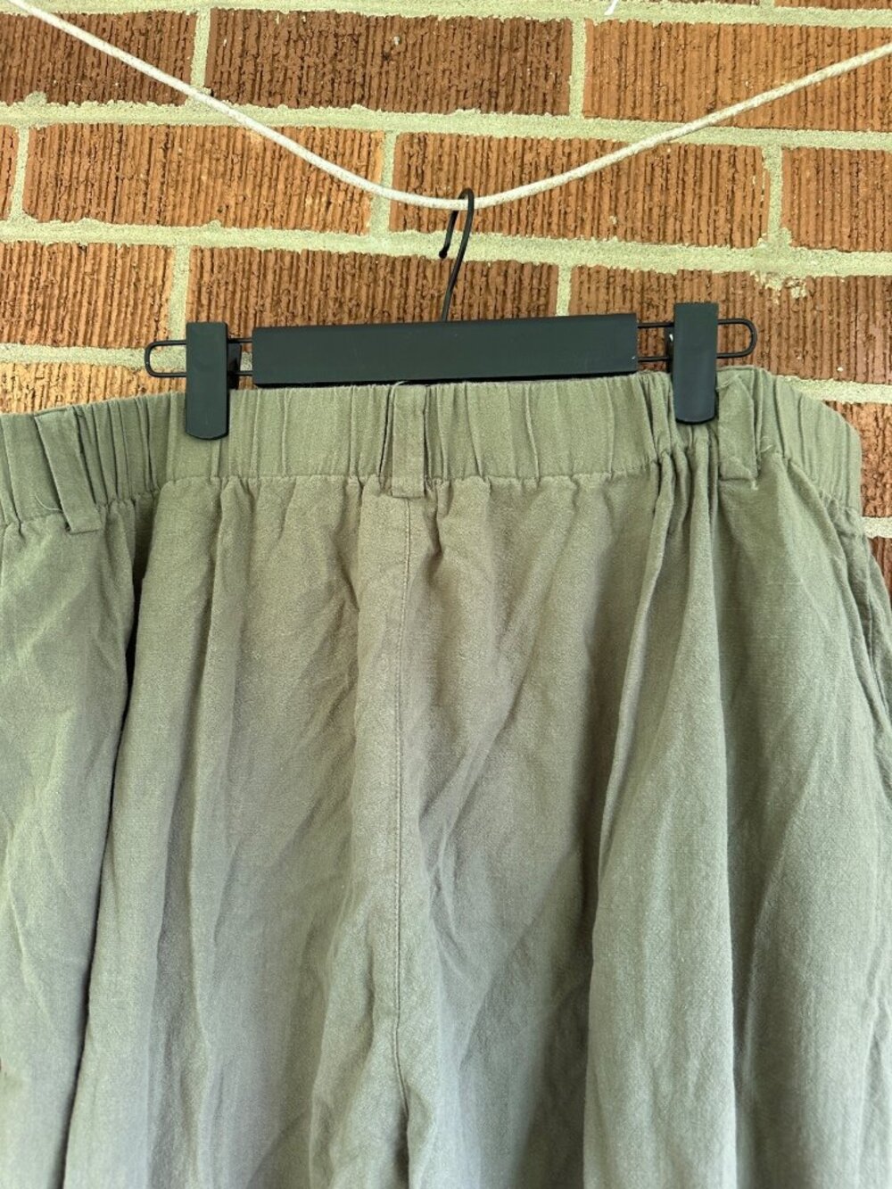 Halara High Waisted Wide Leg Flowy Pants Green Size 2X Casual Pocket Pants - Picture 6 of 11